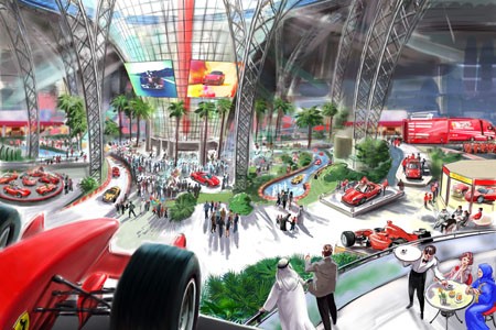 J-100 avant l'ouverture du Ferrari World
