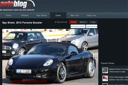 Le nouveau Boxster aperçu