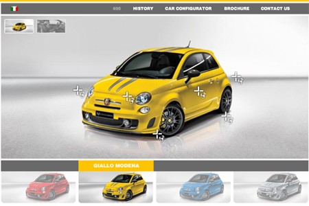 Les quatre couleurs de l’Abarth 695 Tributo Ferrari