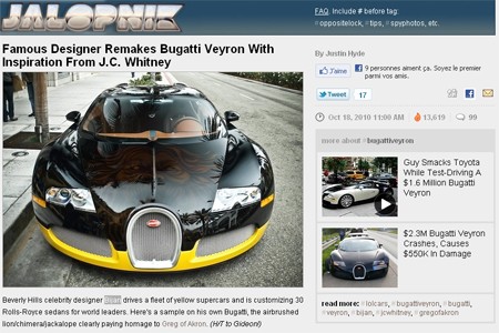 Une Bugatti Veyron assez spéciale