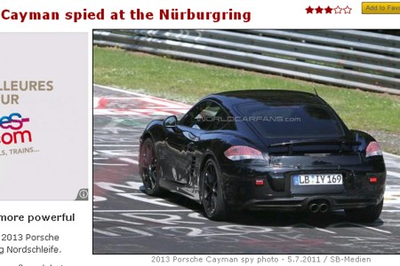 Porsche Cayman 2013, aperçu