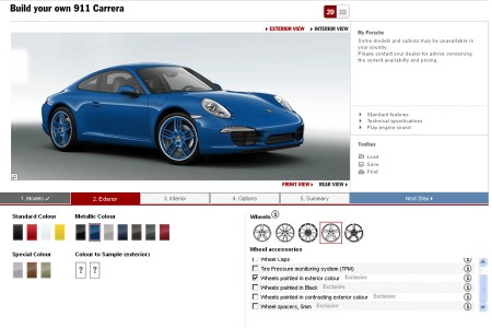 Configurateur Porsche 911 991