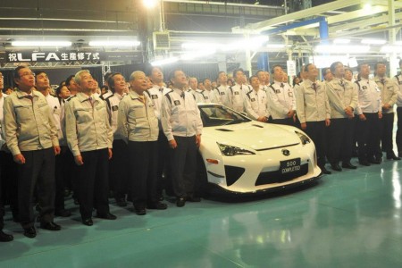 Dernière Lexus LFA, la cérémonie hommage