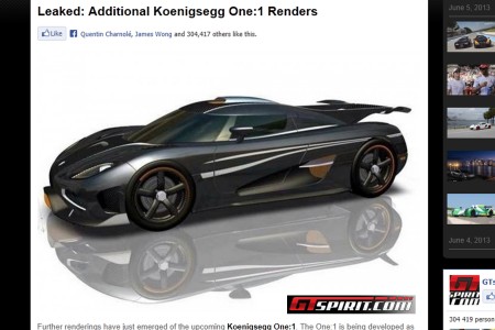 Premières esquisses pour la Koenigsegg One:1