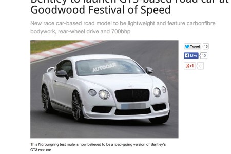Une Bentley Continental de 700 chevaux à Goodwood