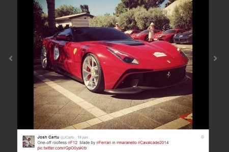La F12 TRS se montre aux Cavalcades Ferrari