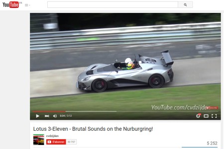La Lotus 3 Eleven à l'attaque sur le Nürburgring !