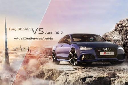 L’Audi RS7 fait la course... avec un ascenseur !