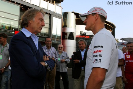 Luca di Montezemolo et Michael Schumacher
