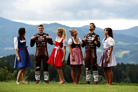Max Verstappen, Daniel Ricciardo et des Formula Unas