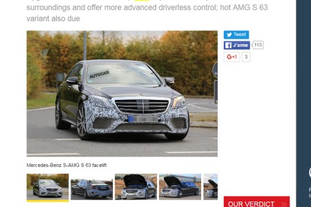 Spyshot Mercedes Classe S restylée (2017)