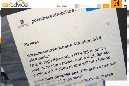 Porsche 718 Cayman GT4 RS (2018) : un distributeur australien de Porsche l'aurait confirmée