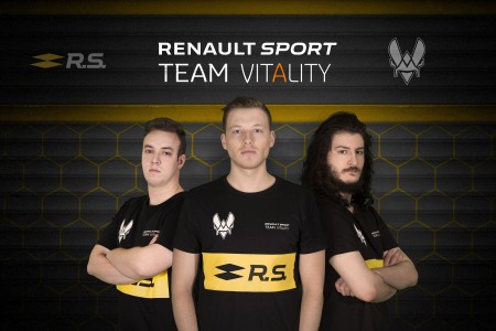 Les membres du Renault Sport Team Vitality, Philip Paschmeyer, Victor Locquet et Sandro Holzwarth