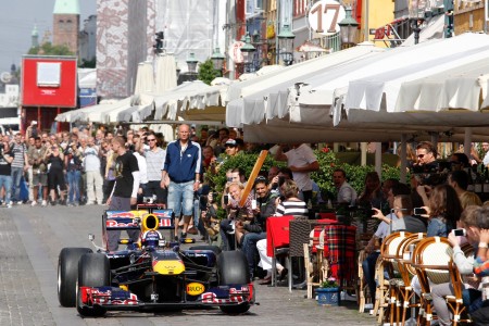 David Coulthard (Red Bull) à Copenhague en 2012