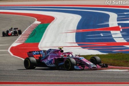 Esteban Ocon (Force India) et Kevin Magnussen (Haas) à Austin