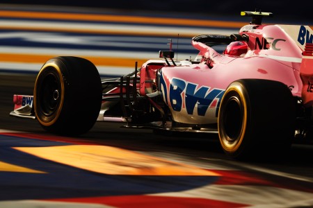 Esteban Ocon (Force India) à Marina Bay