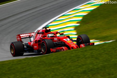Sebastian Vettel (Ferrari) à Interlagos