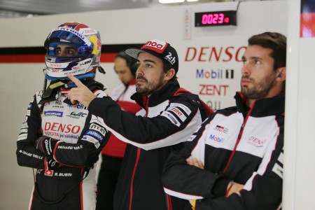Sébastien Buemi (Toyota), Fernando Alonso (Toyota) et José-Maria Lopez (Toyota) à Shanghaï