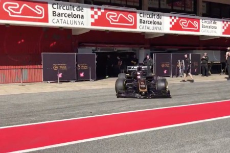 Romain Grosjean (Haas) à Barcelone