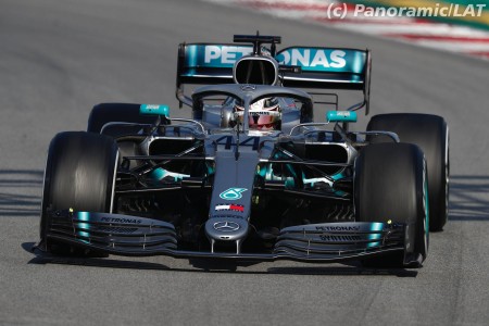 Lewis Hamilton (Mercedes) à Barcelone