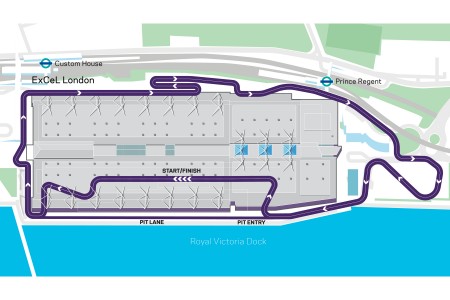 Le tracé du circuit de Londres en Formule E