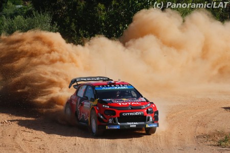 Sébastien Ogier (Citroën) au Rallye de Sardaigne