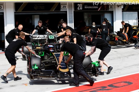 Romain Grosjean (Haas) et Kevin Magnussen (Haas) à Budapest