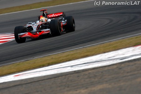 Lewis Hamilton (McLaren) à Shanghaï en 2008
