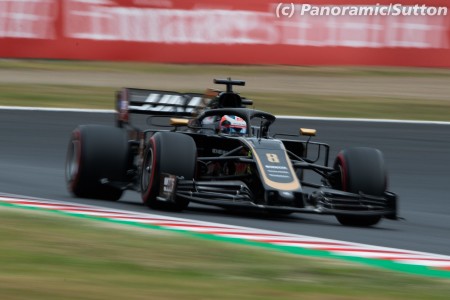Romain Grosjean (Haas) à Suzuka