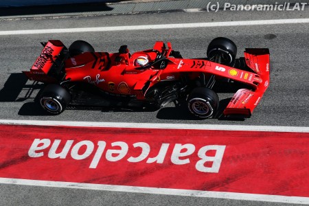 Sebastian Vettel (Ferrari) à Barcelone