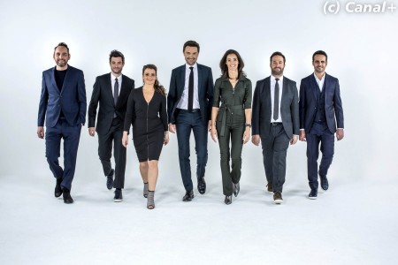 Franck Montagny (Canal +), Jules Deremble (Canal +), Amandine Morhaïm (Canal +), Thomas Sénécal (Canal +), Margot Laffite (Canal +), Julien Fébreau (Canal +) et Laurent Dupin (Canal +)