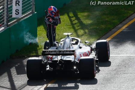 Romain Grosjean (Haas) à Melbourne en 2018