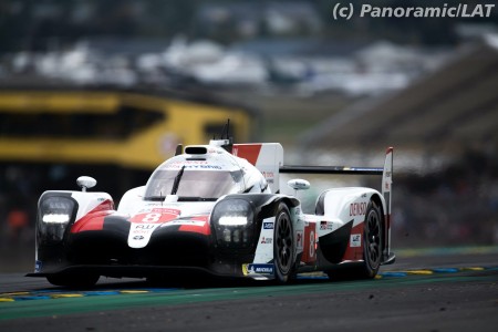La Toyota N°8 (Buemi/Nakajima/Alonso) aux 24 Heures du Mans 2019