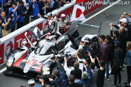 La Toyota N°8 (Buemi/Nakajima/Alonso) aux 24 Heures du Mans 2019