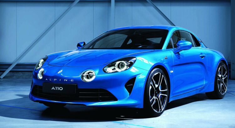 Alpine A110 (2017) 3/4 avant bleu