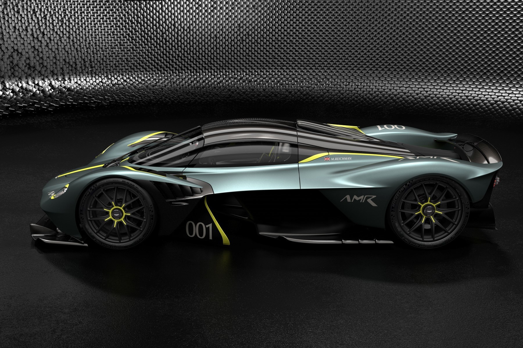 Aston Martin Valkyrie (2019) : profil gauche vert