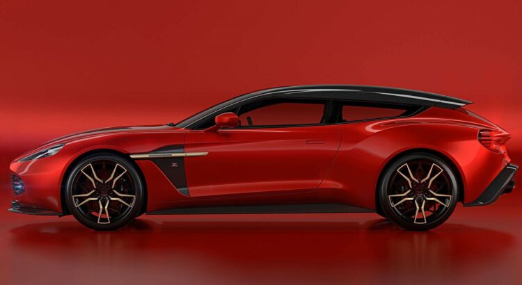 Aston Martin Vanquish Zagato Shooting Brake (2017) : profil gauche rouge