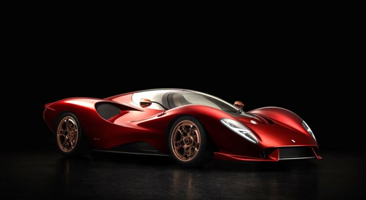 De Tomaso P72 (2019)  : 3/4 avant droit rouge