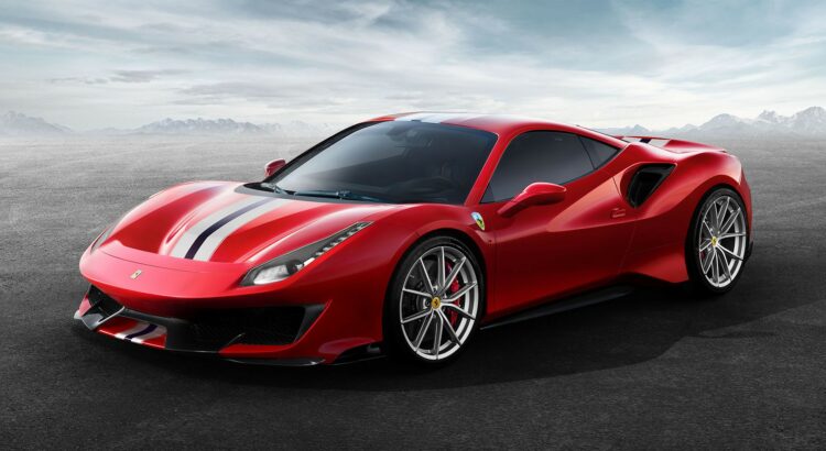 Ferrari 488 Pista (2018) : 3/4 avant