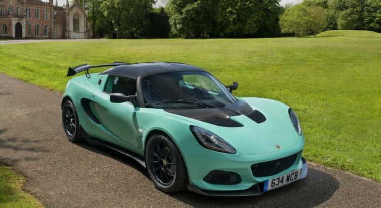 Lotus Elise Cup 250 (2017) : 3/4 avant droit turquoise