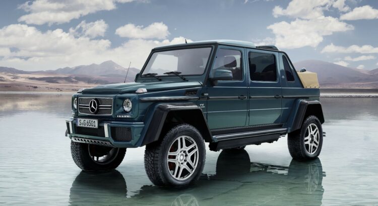 Mercedes-Maybach G 650 Landaulet (2017) : 3/4 avant droit vert