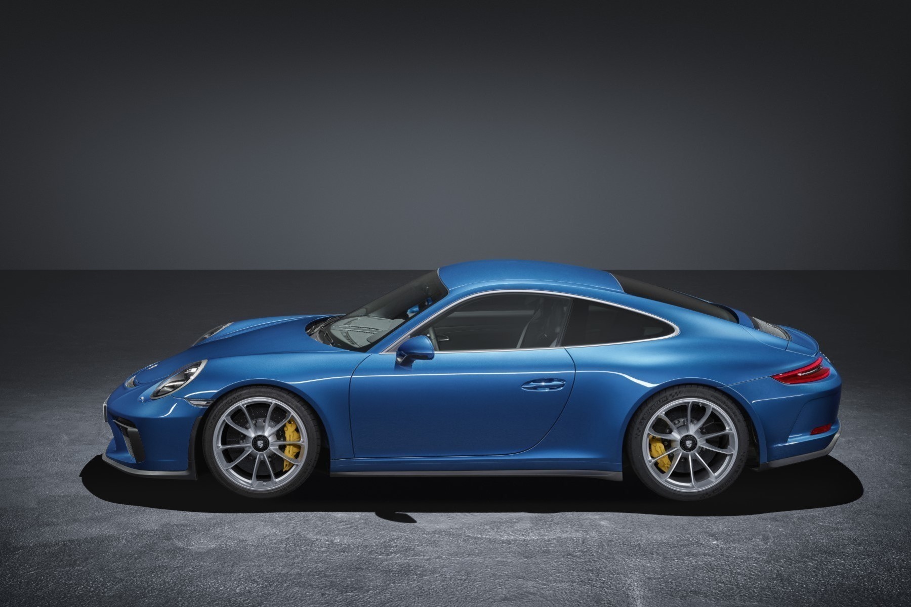 Porsche 911 GT3 Touring Package (2017) : profil gauche bleu