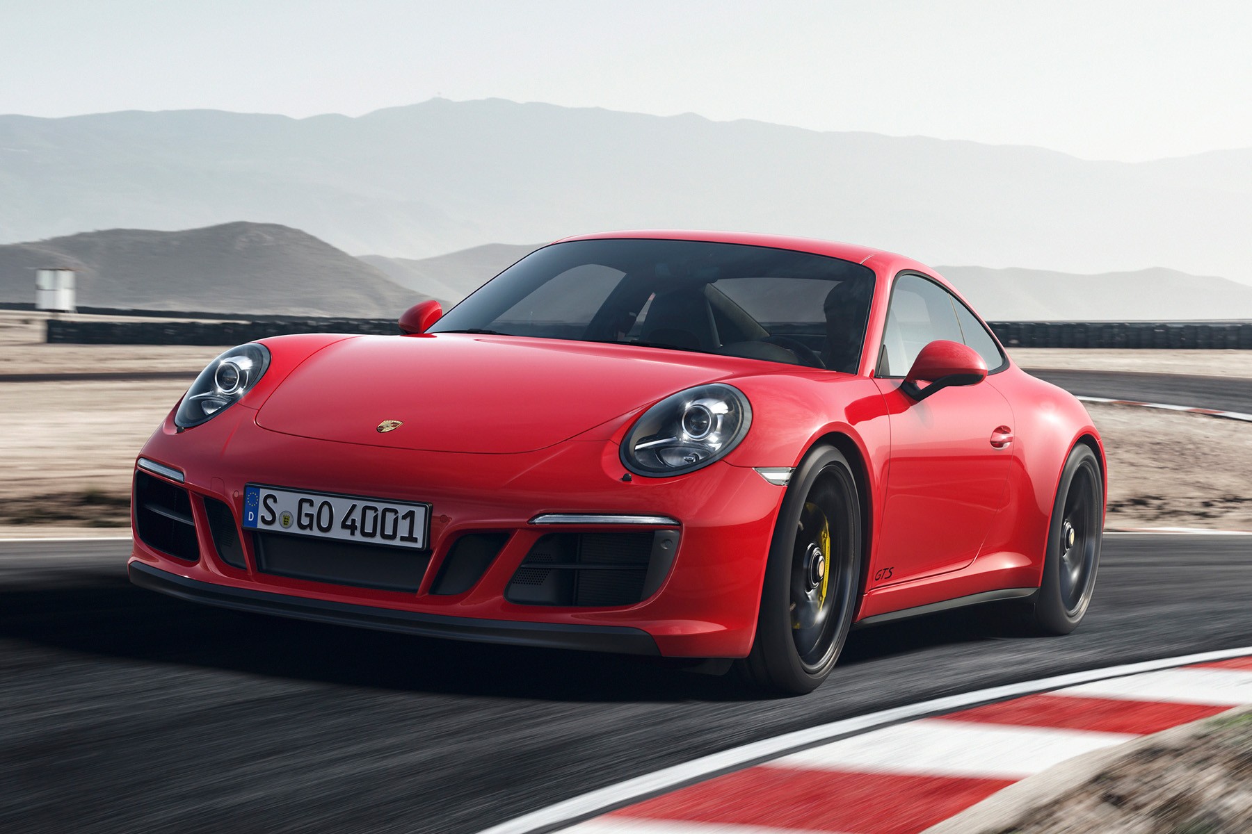 Porsche 911 GTS coupé (2017) : avant 3/4 face