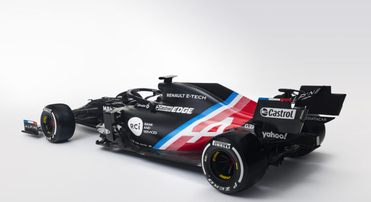 Alpine révèle un premier aperçu de la future livrée de sa monoplace de F1, la A521, pour 2021.