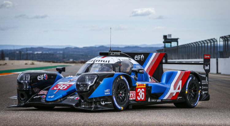 L'Alpine Endurance Team et son A480 à Motorland Aragon, en Espagne.