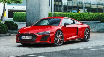 audi r8 v10 rouge face avant