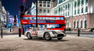 mercedes 300 slr londres bus anglais