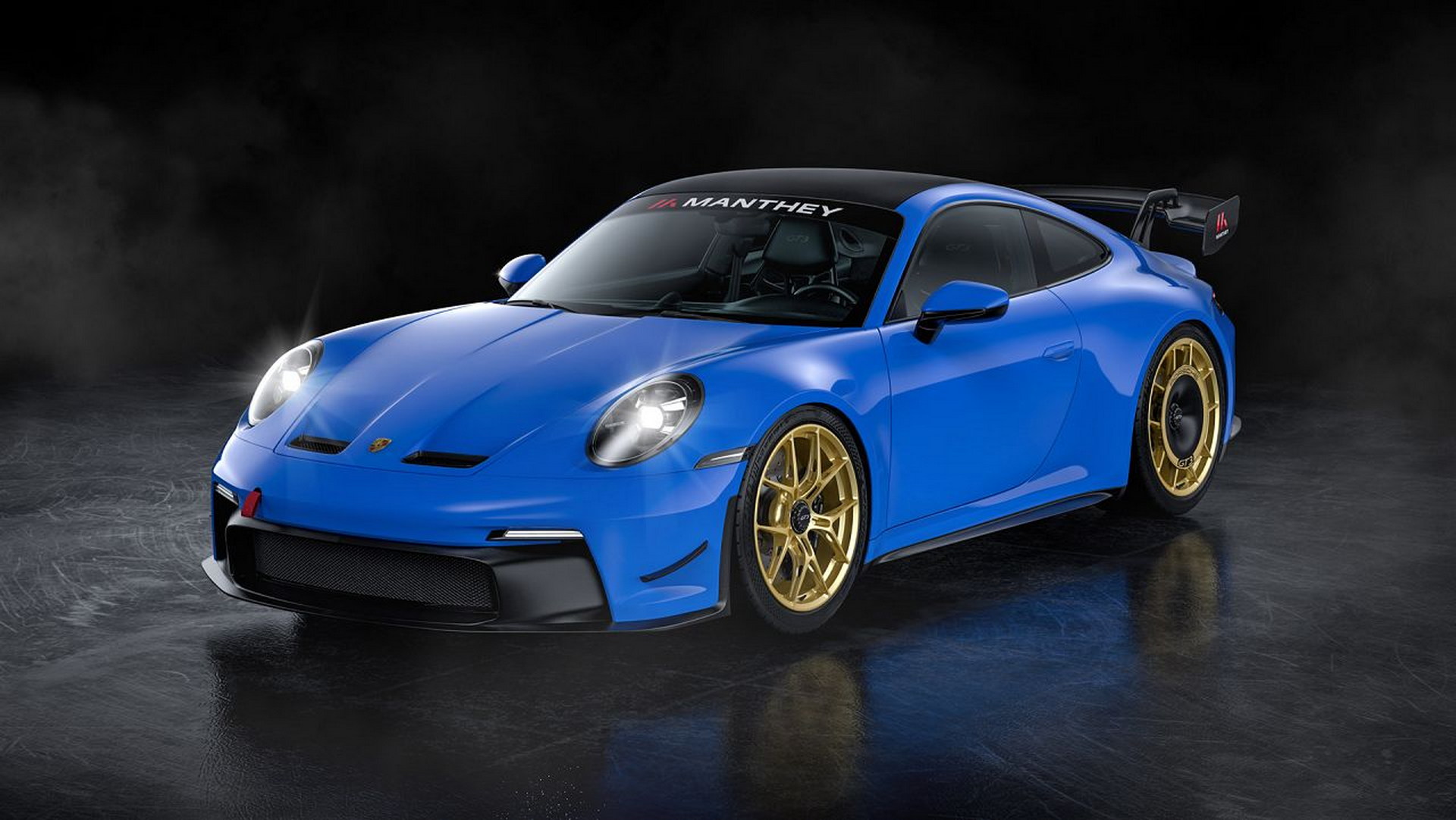 porsche 911 gt3 bleue kit avant