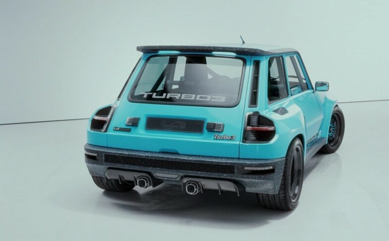 renault 5 turbo restomod arrière bleu clair