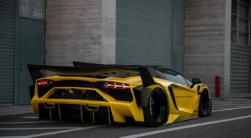 aventador liberty walk jaune arri&egrave;re
